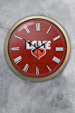 Hediyelik 40 Cm Eskitme Metal Love Duvar Saati