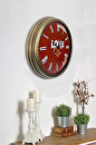 Hediyelik 40 Cm Eskitme Metal Love Duvar Saati