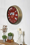 Hediyelik 40 Cm Eskitme Metal Love Duvar Saati