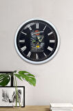 Hediyelik 40 Cm Beyaz Metal Cafe Duvar Saati