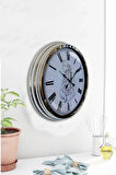 Hediyelik 40 Cm Krom Metal Mevlana Duvar Saati