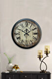 Hediyelik 40 Cm Siyah Metal Cafe De Paris Duvar Saati