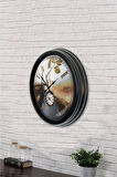 40 Cm Siyah Metal Kayıp Duvar Saati