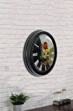Hediyelik 40 Cm Siyah Metal Mutfak Duvar Saati