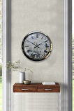 Hediyelik Dekoratif 40 Cm Krom Metal Decorative Duvar Saati