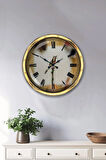 Hediyelik 40 Cm Gold Metal Bird Duvar Saati