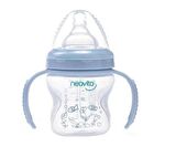 Neavita Geniş Ağızlı Silikon Kulplu PP Biberon 140Ml (BPA%0) 3 Ay+ / Mor