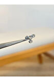 316 L Cerrahi Çelik Zirkon Taşlı Asimetrik Model Tragus Helix Kıkırdak Dudak Piercingi