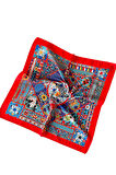 2 Li Saten Bandana Seti Saten Fular Saten Çanta Aksesuarı Özel Desen Bandana 45X50 Cm