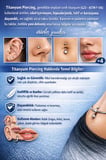 Yüksek Kalite G23  Kalp Noktalı Titanyum 6x1.2mm Labret Piercing