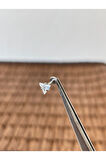 316 L Cerrahi Çelik Üçken Zirkon Taşlı Dudak Helix Kıkırdak Tragus Piercingi
