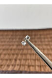 316 L Cerrahi Çelik Çift Taraflı Zirkon Taşlı Dudak Helix Tragus Kıkırdak Piercingi