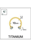Yüksek Kalite G23 Titanium Zirkon Taşlı Titayum Halka Piercing
