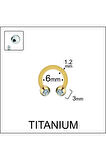 Yüksek Kalite G23 Titanium Zirkon Taşlı Titayum Halka Piercing