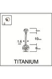 Yüksek Kalite G23 Titanium Çift Taşlı Titanyum Göbek Piercingi