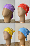 %100 Pamuklu Klasik Desen Unisex 4lü Bandana Seti Renkli Bandana Etnik Desenli A Kalite Bandana