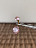 Yüksek Kalite G23 Titanium Pembe Parlak Zirkon  Taşlı Titanyum Göbek Piercingi Taş 10mm