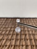 Yüksek Kalite G23 Titanium   Parlak Zirkon  Taşlı Gümüş Titanyum Göbek Piercingi Taş 10mm