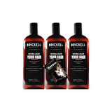 Brickell 237 ml 3 Adet Anti-White Beyaz Karşıtı Saç Sakal Şampuanı + Jel Hediye