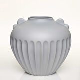 ANTIQUE GRİ VAZO KISA 27*27*24 CM AK.JL0056