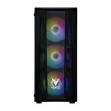 VENTO VG15FE 500W PEAK 4X120MM RGB FAN GAMING SİYAH KASA