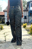Leopar Palazzo Pantolon 