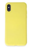 Apple iPhone X Kılıf First Silikon - Sarı