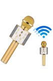 Bluetooth Hoparlör USB AUX SD Kart Kaoroke Mikrofon Uzun Pil Ömrü