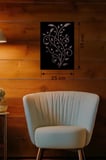 Sarmaşık Dalı Tasarım Ahşap Duvar Tablosu - 25x35 cm Lazer Kesim Dekoratif Pano