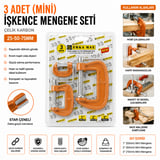 Mini Mengene Seti (25-50-75 mm) Karbon Çelik