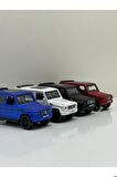 Mercedes G63 Jeep 4'Lü Set Koleksiyonluk Metal Sesli Işıklı Diest Car Oyuncak model Araba 12 cm