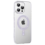 İphone 15 Pro Move Taşlı Magsafe Kapak - Lila