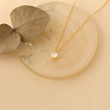 925 Ayar Gümüş Kalpli Tektaş Kolye