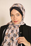 Akel Pudra Geometrik Desenli Şal – Soft Renklerle Modern Tarz