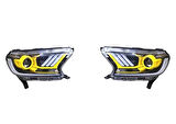 Ford Ranger Far Mustang Görünümlü Ledli Sağ Sol Set 2016-2021 Sarı iç