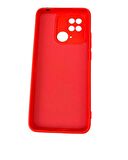 Redmi 10 C ile Uyumlu Cappy Silikon Kılıf Kırmızı