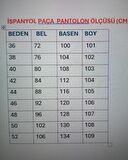 ENİNE BOYUNA LİKRALI SCUBA KREP KUMAŞ İSPANYOL PAÇALI TOKALI BEYAZ RENK PANTOLON