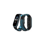 Xiaomi Uyumlu Mi Band Spor Delikli Kordon (saat Değildir) - Siyah-mavi