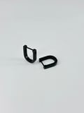 Siyah Çelik Erkek Küpe Çap (9 Mm) Kalınlık (3 Mm) - Ekp0016