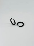 Siyah  Çelik Erkek Küpe Çap (8 Mm) Kalınlık (2 Mm) - Ekp0035