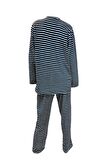 Ciciten 22320 Çizgili Kışlık Kalın Bayan Polar Pijama Takım