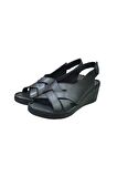 Pierre Cardin Deri Anatomik Bayan Sandalet Ayakkabı