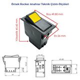 New Holland Traktör TD 110D Ön Çalışma Lamba Düğmesi Anahtarı 2 Pin - Ampullü 24V