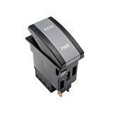 OTOKAR Kent Otobüs Mod Seçim Anahtar Düğme Rocker Switch 6 Pin (On-On) - Ampullü 24V