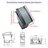 OTOKAR Kent Otobüs ASR Anahtar Düğme Rocker Switch 6 Pin (On-M.On) - Ampullü 24V