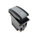 OTOKAR Doruk Otobüs Engelli İkaz Deaktif Anahtar Düğme Rocker Switch 6 Pin (On-M.On) - Ampullü 24V