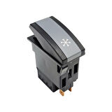 OTOKAR Doruk Otobüs Klima Anahtar Düğme Rocker Switch 6 Pin (On-On) - Ampullü 24V