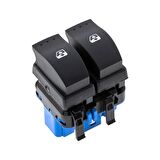 Renault Megane, Laguna, Trafic, Scenic, Clio 2 Ön Sol Cam Açma Kapama Düğmesi - 10 Pin Mavi Soket