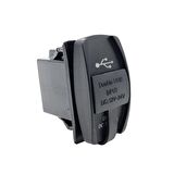 Su Geçirmez Çift Usb 12V Araç Şarj Soketi