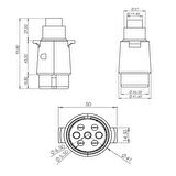 Römork Fişi - Metal - 7 Pin